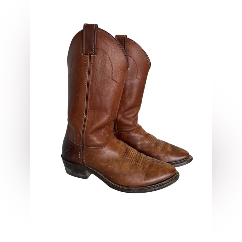 ✨ Justin Boots 1108 Brown Leather Men’s Cowboy Western Boots 8.5B USA ✨